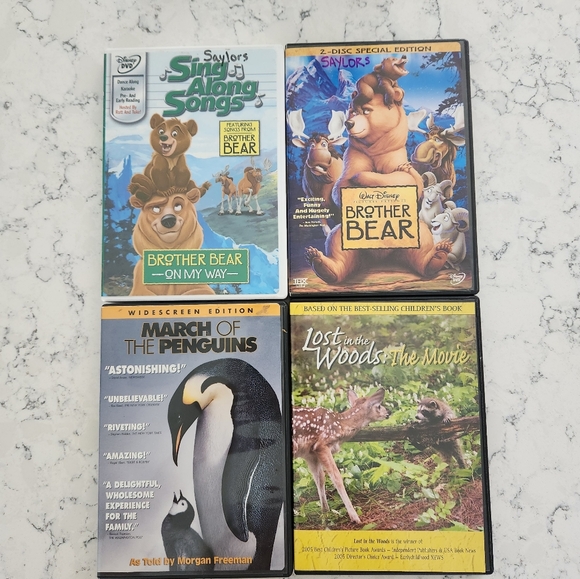 Other - 4 Family Kids Movies DVD lot. 3 Brother Bear singalong & Movie